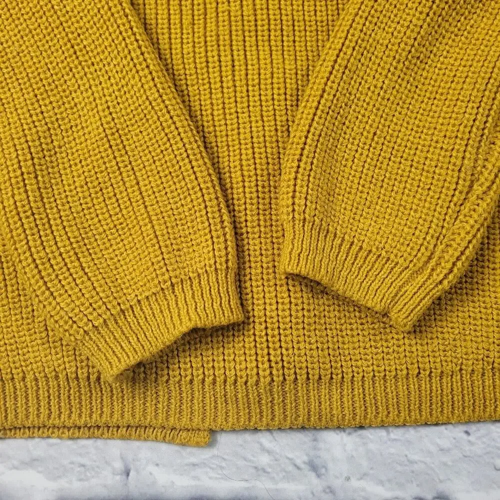 Mustard Lace-up Sweater by Rosette size Medium